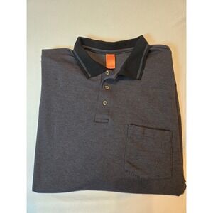 Red Kap Men's Black XXL Short Sleeve Performance‎ Knit Twill Polo